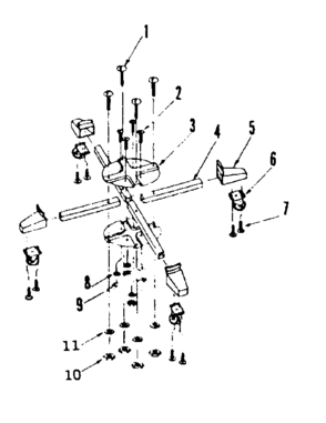 4 Wheel Caster Asm Diagram and Parts List for 75817830  Craftsman Utility Vacuum