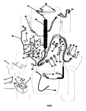Electrical Diagram and Parts List for 917257590  Craftsman Lawn Tractor
