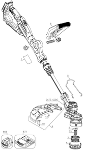 Part Location Diagram of N595044 DeWALT REPLACEMENT SPOOL, CMZST065