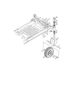 Wheel Assembly Diagram and Parts List for 247270520  Craftsman Engine