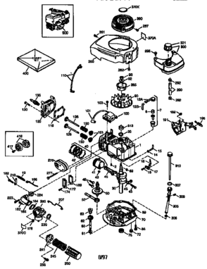 Engine 143.974508 Diagram and Parts List for 143974508  Craftsman Engine