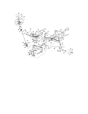 Steering Diagram and Parts List for 917288120  Craftsman Lawn Tractor