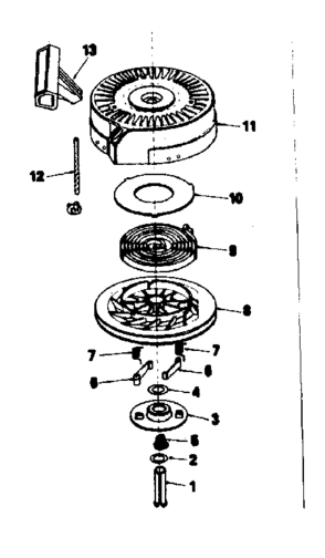 Rewind Starter Diagram and Parts List for 143384422  Craftsman Engine