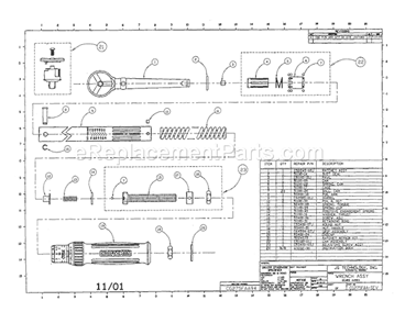 Torque Wrench Diagram and Parts List for 44594  Craftsman Wrench