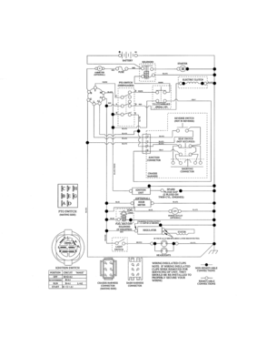 Schematic Diagram Diagram and Parts List for 917986431  Craftsman Lawn Tractor