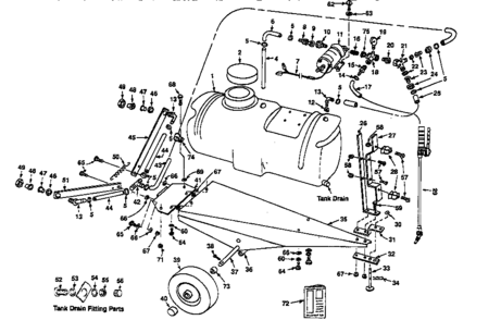 25 Gallon Tank Assembly Diagram and Parts List for 471261402  Craftsman Pressure Washer