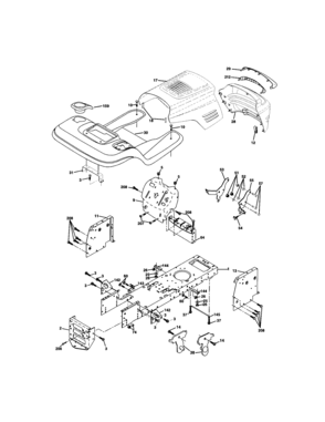 Chassis And Enclosures Diagram and Parts List for 917271651  Craftsman Lawn Tractor