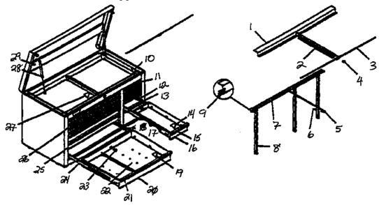 Mobile Tool Chest Diagram and Parts List for 706653291  Craftsman Tool Stand & Cart