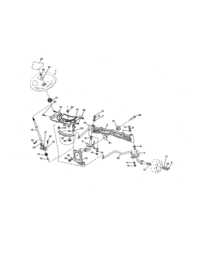 Steering Assembly Diagram and Parts List for 917273941  Craftsman Lawn Tractor