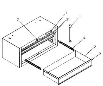 Tool Chest Diagram and Parts List for 706955560  Craftsman Tool Stand & Cart