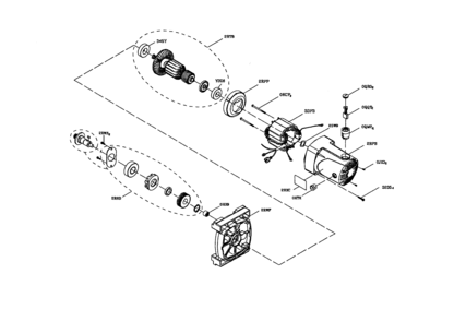 Motor Diagram and Parts List for 137218073  Craftsman Table Saw