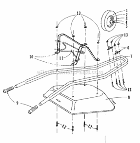 Part Location Diagram of 00206000 Craftsman Handle Frame