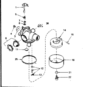 Carburetor No. 632387 Diagram and Parts List for 143384042  Craftsman Engine