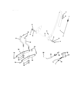 Lift Assembly Diagram and Parts List for 917272650  Craftsman Lawn Tractor