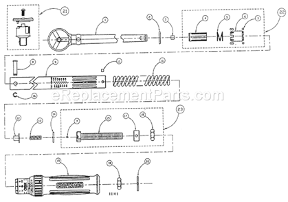 Wrench Diagram and Parts List for 45544595  Craftsman Wrench