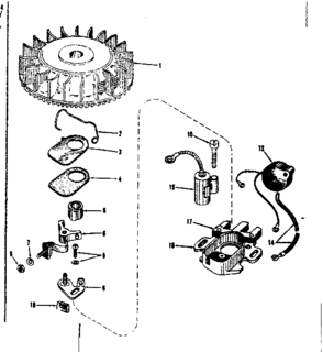 Magneto.(phelon F-3220-g) Diagram and Parts List for 14318350  Craftsman Engine