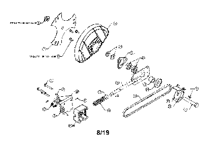 Blade assembly Diagram and Parts List for CMXGKAM1158708  Craftsman Edger