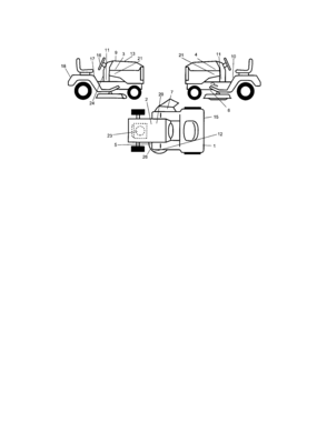 Decals Diagram and Parts List for 917274030  Craftsman Lawn Tractor