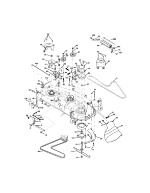 Mower Deck Diagram and Parts List for 917273260  Craftsman Lawn Tractor