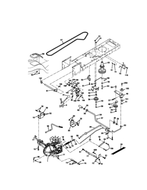 Groud Drive Diagram and Parts List for 917271640  Craftsman Lawn Tractor