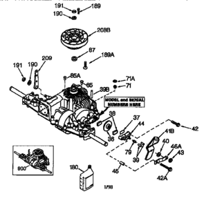 Peerless Transaxle - 205-039c Diagram and Parts List for 143205-039C  Craftsman Lawn Tractor