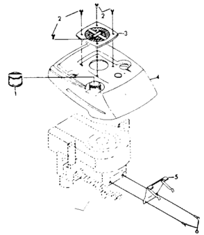Tank Assembly Diagram and Parts List for 917384120  Craftsman Lawn Mower