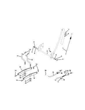 Lift Assembly Diagram and Parts List for 917271822  Craftsman Lawn Tractor