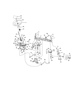 Steering Assembly Diagram and Parts List for 917280084  Craftsman Lawn Tractor