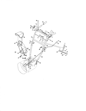 Chute/handles Diagram and Parts List for 247881722  Craftsman Snow Blower