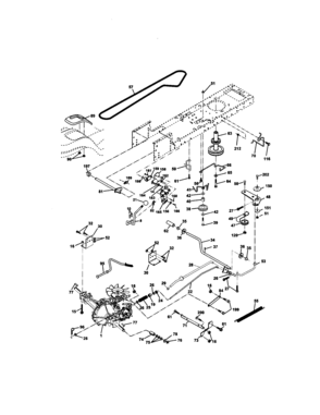 Ground Drive Diagram and Parts List for 917272066  Craftsman Lawn Tractor