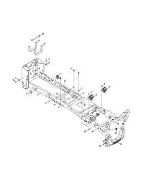 Frame/bumper Diagram and Parts List for 247204450  Craftsman Lawn Tractor