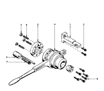 Quick Acting Chuck Complete Diagram and Parts List for 2894  Craftsman Lathe