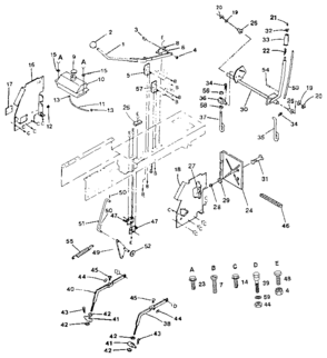 Lift Adjustment Diagram and Parts List for 917254521  Craftsman Lawn Tractor