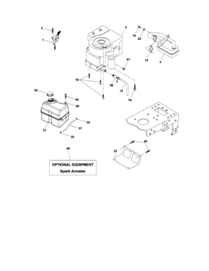 Engine Diagram and Parts List for 917275754  Craftsman Lawn Tractor