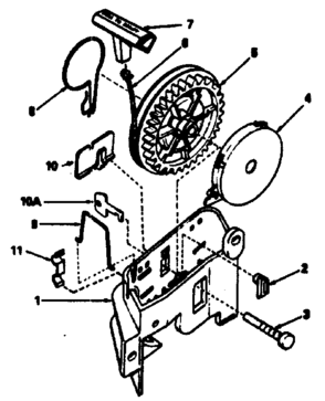 Rewind Starter Diagram and Parts List for 143354192  Craftsman Engine
