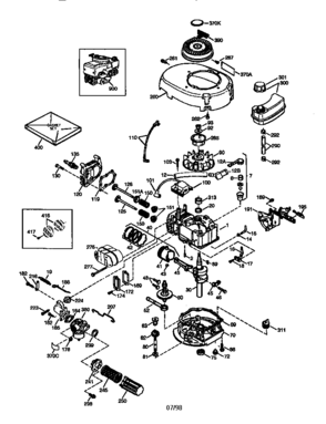 Engine 143.983510 Diagram and Parts List for 143983510  Craftsman Engine