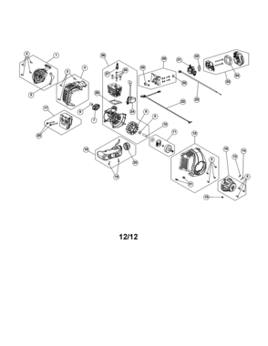 Fuel Tank/short Block Diagram and Parts List for 316725860  Craftsman Brush Cutter