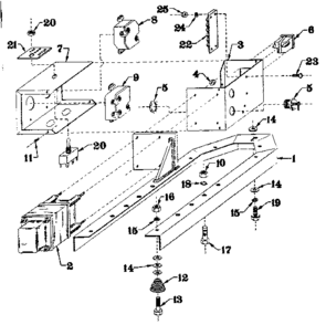 Mount Base Diagram and Parts List for 5803155  Craftsman Generator