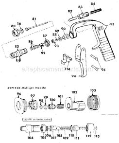 5271033 Hand Gun Diagram and Parts List for 471446880  Craftsman Pressure Washer