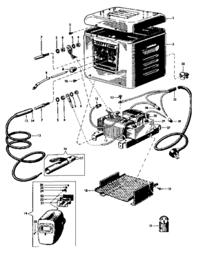 Part Location Diagram of 30325 Craftsman Cabinet lid