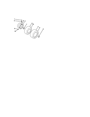 Wheels And Tires Diagram and Parts List for 917272954  Craftsman Lawn Tractor