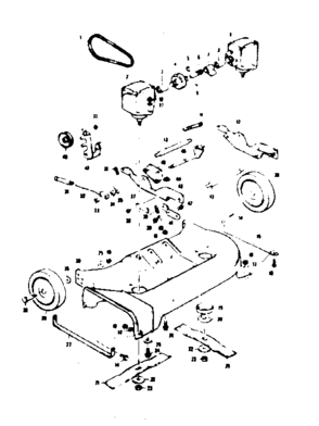 Mower Housing Diagram and Parts List for 13181341  Craftsman Lawn Mower