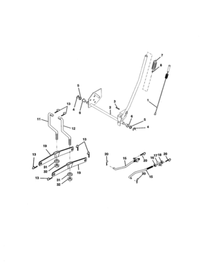 Lift Assembly Diagram and Parts List for 917272761  Craftsman Lawn Tractor