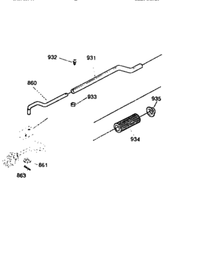 Chute Control Rod Assembly Diagram and Parts List for 536886770  Craftsman Snow Blower