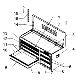 Part Location Diagram of 1007469 Craftsman Drawer trim