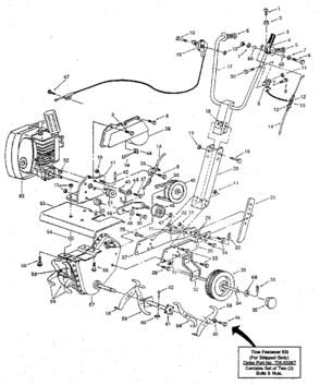 Replacement Parts Diagram and Parts List for 247298521  Craftsman Tiller