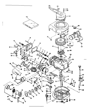 Basic Engine Diagram and Parts List for 143122071  Craftsman Engine
