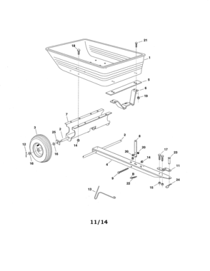Poly Cart Diagram and Parts List for 48624489  Craftsman Lawn Tractor