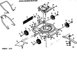 Mower Deck Diagram and Parts List for 131973130  Craftsman Lawn Mower