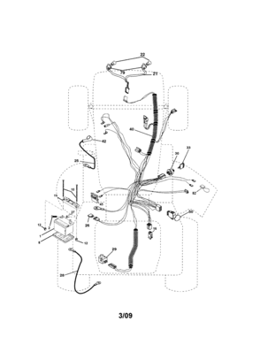 Electrical Diagram and Parts List for 917276012  Craftsman Lawn Tractor
